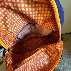 Baggallini | Bags | Blue Backpack With Orange 